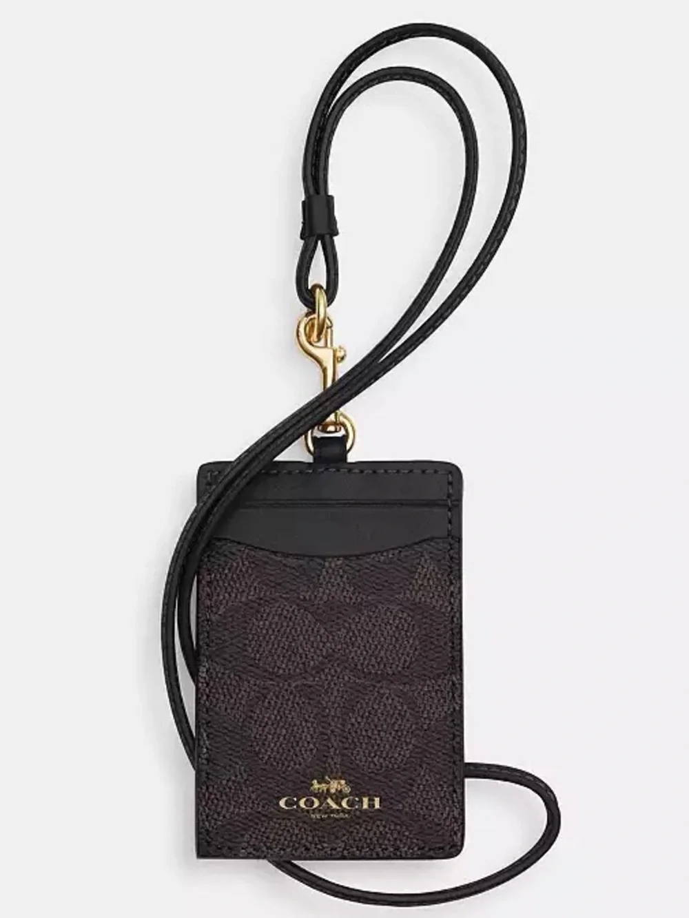 Coach Id Lanyard In Signaure Canvas NWT